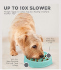 Outward Hound Mint Wave Fun Feeder Interactive Dog Bowl