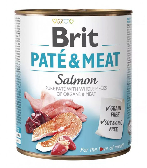 Brit Pate and Meat Grain-Free Salmon Dog Wet Food