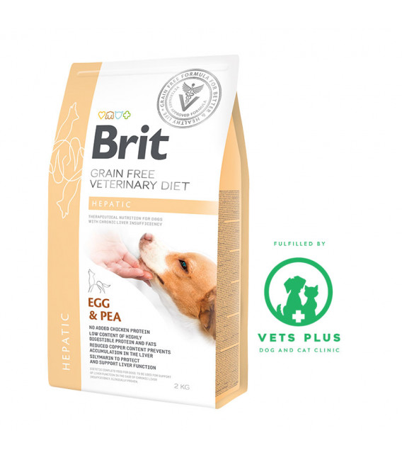 Brit Grain-Free Veterinary Diet Hepatic Egg & Pea 2kg Dog Dry Food