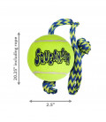 Kong SqueakAir Tennis Ball with Rope Dog Toy