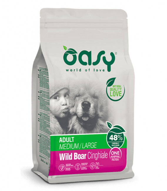 Oasy One Animal Protein Wild Boar Medium/Large Breed Dog Dry Food