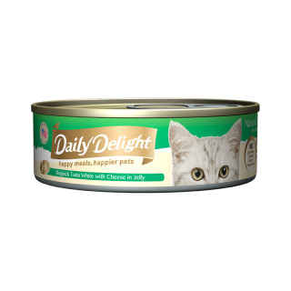 Daily Delight Skipjack Tuna White with Cheese in Jelly 80g Cat Wet Food
