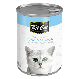 Kit Cat Super Premium Wild Caught Tuna & Salmon 400g Grain-Free Cat Wet Food