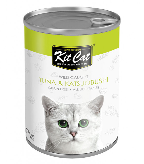 Kit Cat Super Premium Wild Caught Tuna with Katsuobushi 400g Cat Wet Food