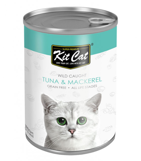 Kit Cat Super Premium Wild Caught Tuna with Mackerel 400g Cat Wet Food
