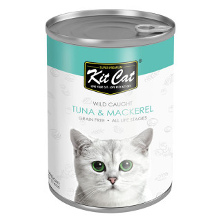 Kit Cat Super Premium Wild Caught Tuna with Mackerel 400g Cat Wet Food