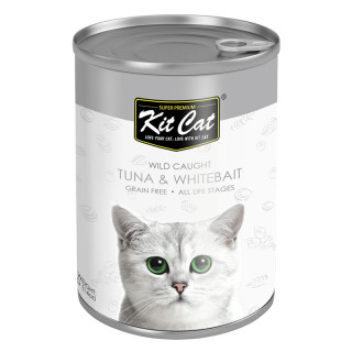 Kit Cat Super Premium Wild Caught Tuna with Whitebait 400g Cat Wet Food