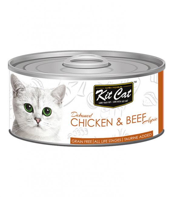 Kit Cat Deboned Chicken & Beef 80g Grain-Free Cat Wet Food