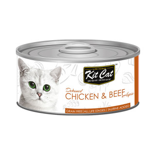 Kit Cat Deboned Chicken & Beef 80g Grain-Free Cat Wet Food