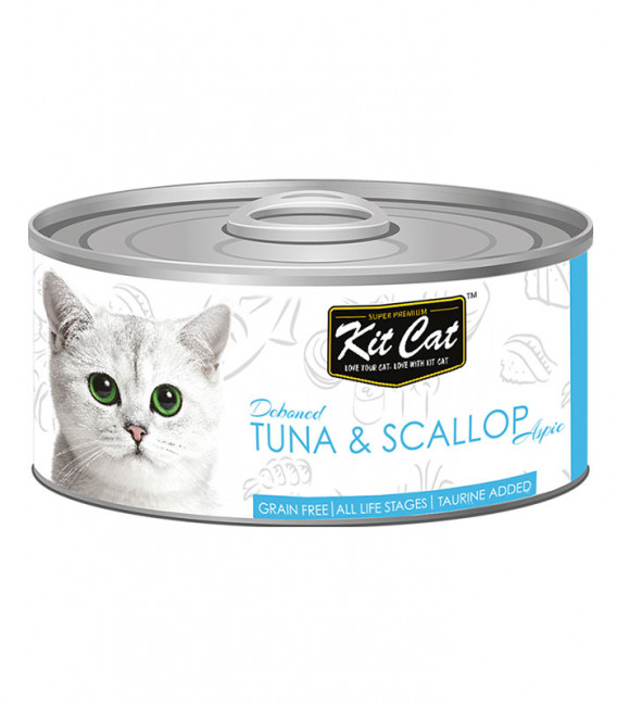 Kit Cat Deboned Tuna & Scallop 80g Grain-Free Cat Wet Food
