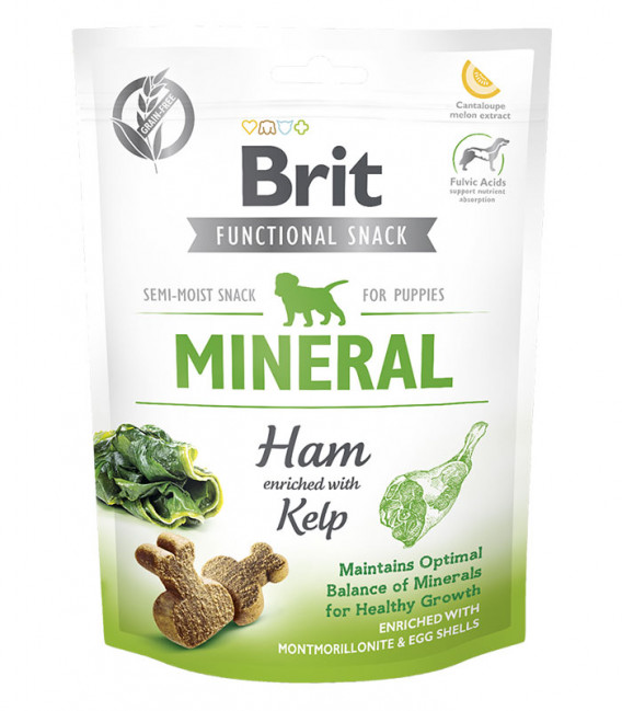 Brit Care Functional Semi-Moist Snack Mineral Ham Enriched with Kelp 150g Puppy Treats