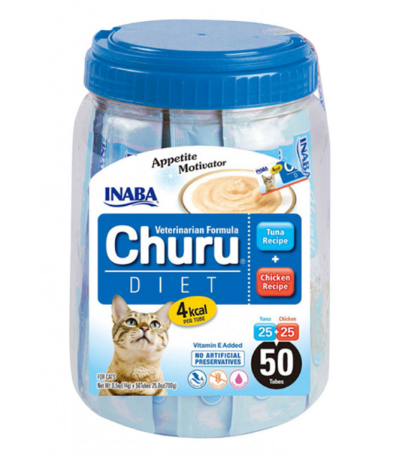 Inaba Churu Veterinarian Formula Jar with Vitamin E & Green Tea Grain-Free 14g x 50 Sticks Cat Treats