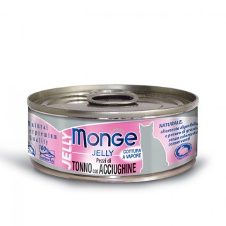 Monge Jelly Yellowfin Tuna with Anchovies 80g Cat Wet Food