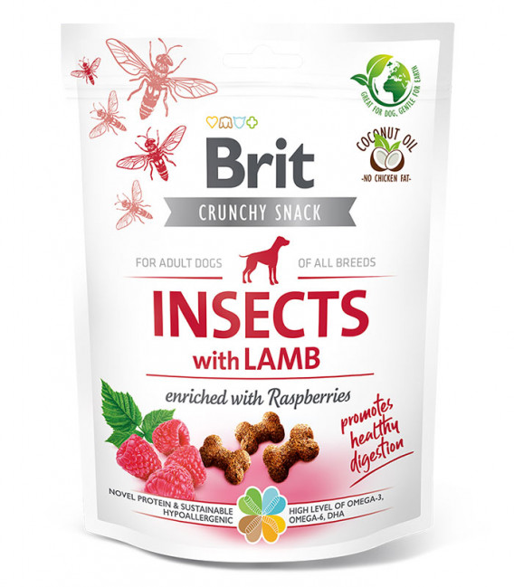 Brit Care Crunchy Snack Insects with Lamb & Raspberries 200g Dog Treats