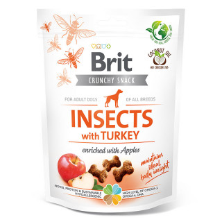 Brit Care Crunchy Snack Insects with Turkey & Apples 200g Dog Treats