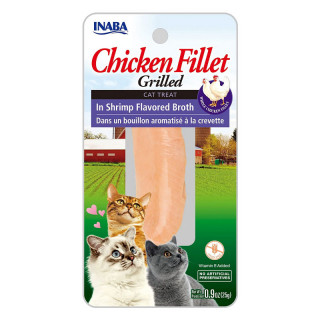Inaba Grilled Chicken Fillet with Vitamin E & Green Tea Grain-Free 25g Cat Treats