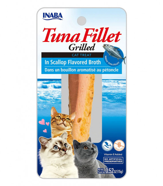 Inaba Grilled Tuna Fillet with Vitamin E & Green Tea Grain-Free 15g Cat Treats