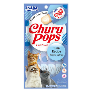 Inaba Churu Pops with Vitamin E & Green Tea Grain-Free 15g x 4 Tubes Cat Treats