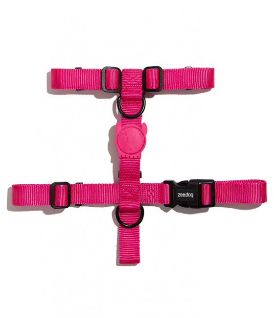 Zee.Dog Solids Pink LED Dog H-Harness