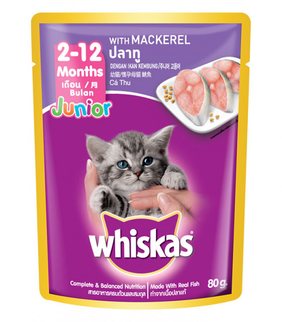 Whiskas Junior Mackerel 80g Cat Wet Food
