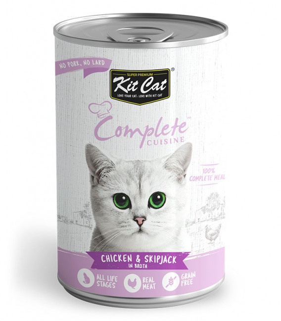 Kit Cat Complete Cuisine Chicken & Skipjack in Broth Grain-Free 150g Cat Wet Food