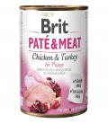 Brit Pate and Meat Chicken & Turkey Grain-Free 400g Puppy Wet Food