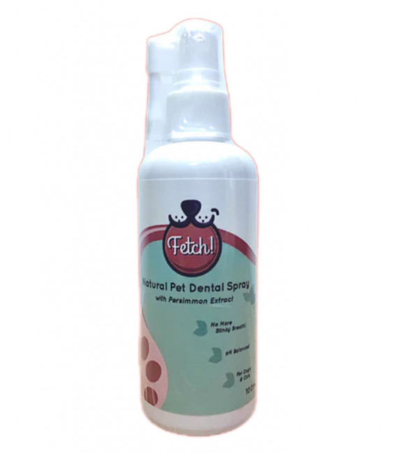 Fetch! Natural Dental Spray with Persimmon Extract 100ml Pet Spray