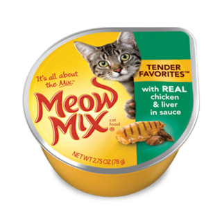 Meow Mix Tender Favorites with Real Chicken & Liver in Sauce 78g Cat Wet Food