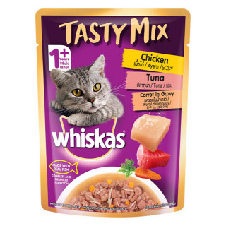 Whiskas Tasty Mix Chicken and Tuna with Carrots in Gravy 70g Cat Wet Food