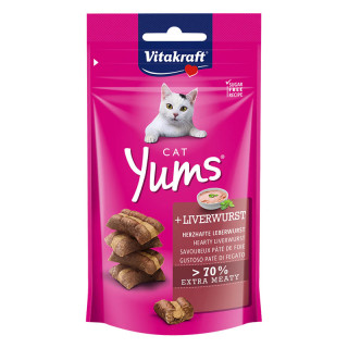 Vitakraft Cat Yums Liverwurst Sausage Grain-free 40g Cat Treats