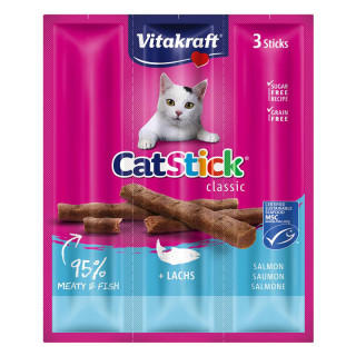 Vitakraft Cat Stick Salmon Grain-Free 18g x 3 Sticks Cat Treats