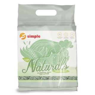 Simple Pets Naturals Tofu with Green Tea Clumping Cat Litter 6L (2.5kg)