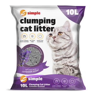 Simple Lavender Clumping Cat Litter 10L (8kg)