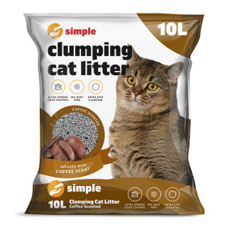 Simple Coffee Clumping Cat Litter 10L (8kg)