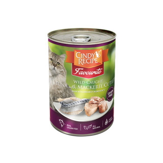 Cindy's Recipe Favourite Wild-Caught Tuna with Mackerel Cutlet 400g Cat Wet Food