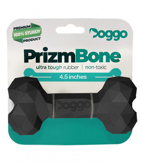 Doggo Prizm Bone Black Dog Toy