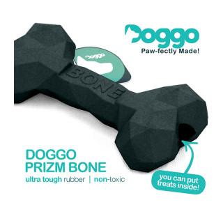 Doggo Prizm Bone Black Dog Toy