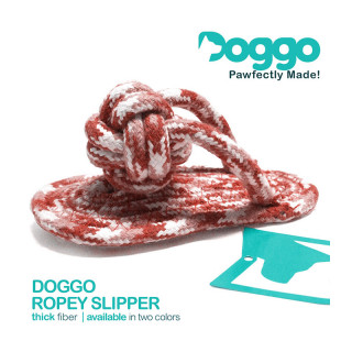 Doggo Ropey Slipper Pink Dog Toy