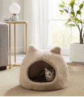 Best Friends by Sheri Meow Hut Wheat Fur Pet Bed