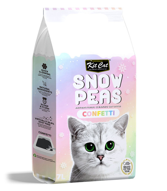 Kit Cat Snow Peas Confetti 7L Cat Litter