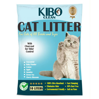 Kibo Clean Clumping Charcoal UNSCENTED 10L Cat Litter