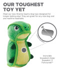 Outward Hound Xtreme Seamz Dino Green Plush Dog Toy