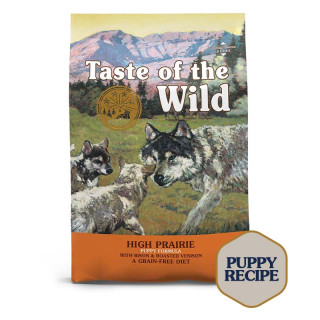 [DAMAGED + BEST BEFORE] Taste of the Wild High Prairie with Roasted Bison and Roasted Venison Grain-Free Puppy Dry Food