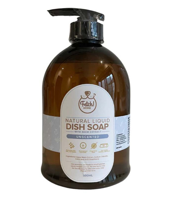 Fetch! Home Natural with Neem Extract UNSCENTED 500ml Liquid Pet Dish Soap