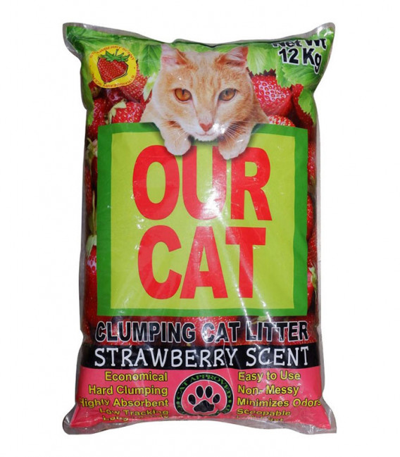 Our Cat Litter Strawberry Scent 12kg Cat Litter