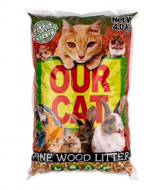 Our Cat Pine Wood 4kg Litter