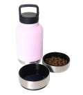 Porta 3-in-1 COTTON CANDY PINK Water Bottle with Detachable Bowls