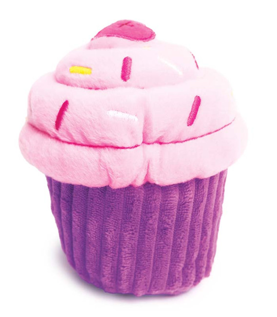 Zippy Paws Pink Cupcake Plush Dog Toy