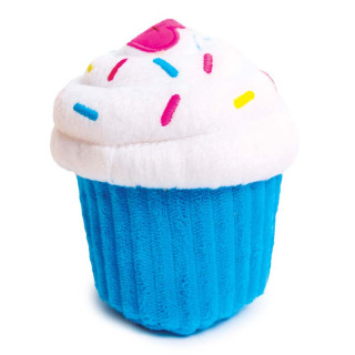 Zippy Paws Blue Cupcake Plush Dog Toy