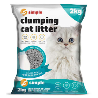 Simple Pets Baby Powder Clumping Cat Litter